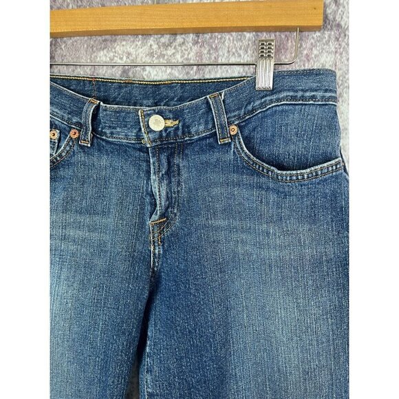 Lucky Brand Jeans Dungarees Blue Mid Rise Flare Regular Length 8/29 Western Y2K - Picture 2 of 12